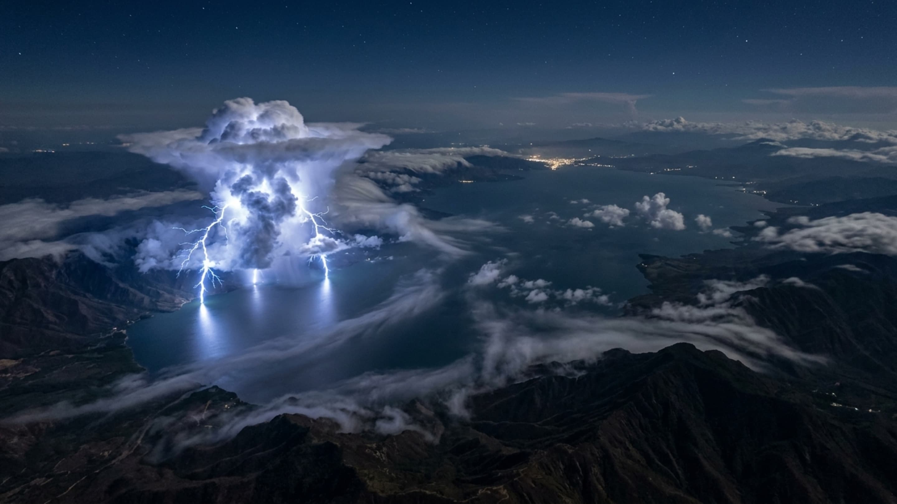 Satélites registram média de 389 relâmpagos por dia sobre lago específico